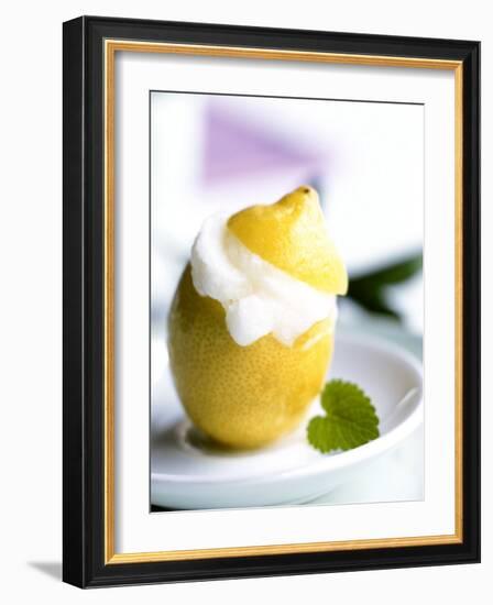 Lemon Sorbet in a Hollowed-out Lemon-Alena Hrbkova-Framed Photographic Print