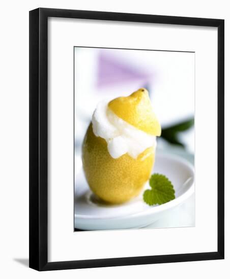 Lemon Sorbet in a Hollowed-out Lemon-Alena Hrbkova-Framed Photographic Print