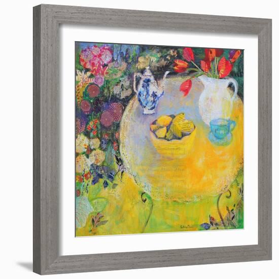 Lemon Tea in the Garden-Sylvia Paul-Framed Giclee Print