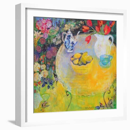 Lemon Tea in the Garden-Sylvia Paul-Framed Giclee Print