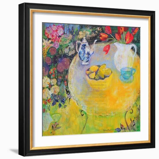 Lemon Tea in the Garden-Sylvia Paul-Framed Giclee Print