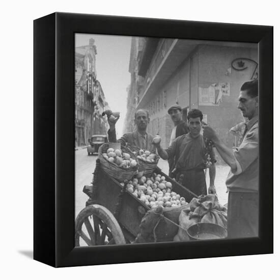 Lemon Vendors-J^ R^ Eyerman-Framed Premier Image Canvas