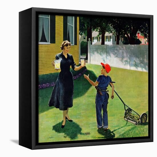 "Lemonade for the Lawnboy", May 14, 1955-George Hughes-Framed Premier Image Canvas