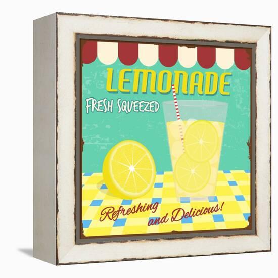 Lemonade Poster-radubalint-Framed Stretched Canvas