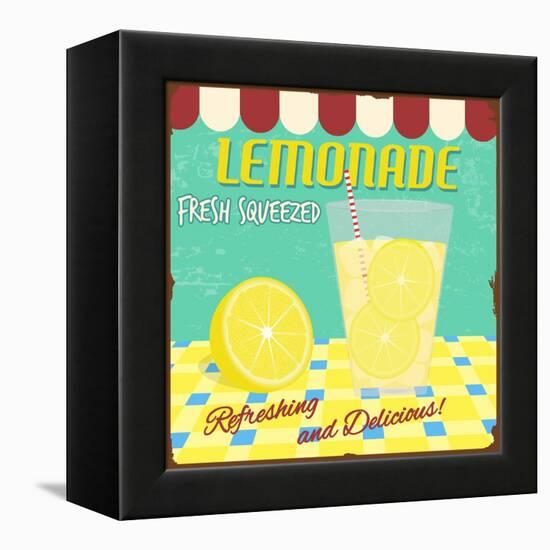 Lemonade Poster-radubalint-Framed Stretched Canvas