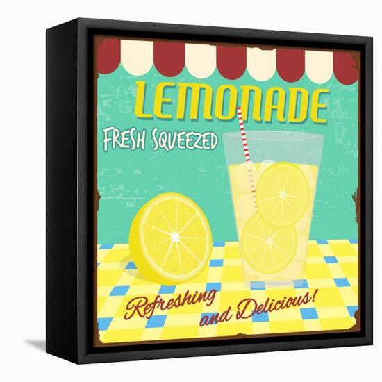 Lemonade Poster-radubalint-Framed Stretched Canvas