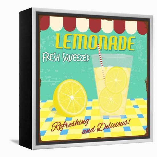 Lemonade Poster-radubalint-Framed Stretched Canvas