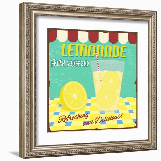 Lemonade Poster-radubalint-Framed Art Print