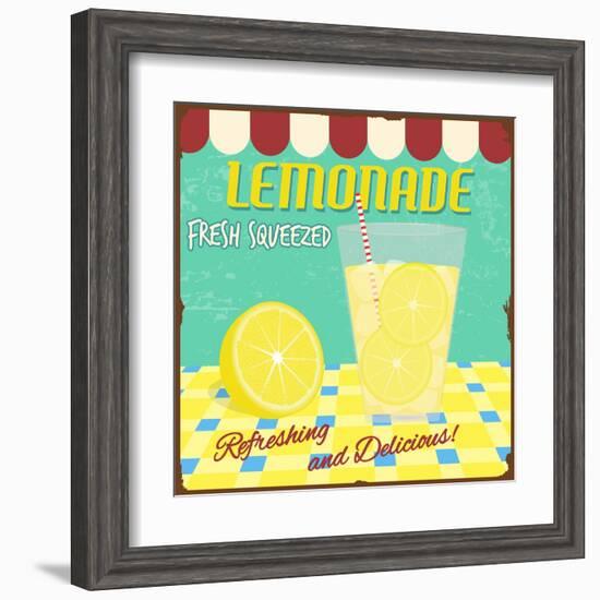 Lemonade Poster-radubalint-Framed Art Print