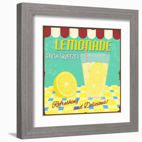 Lemonade Poster-radubalint-Framed Art Print