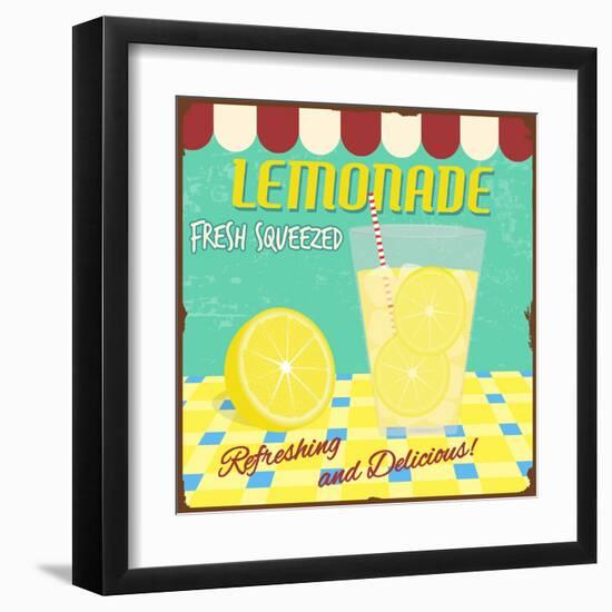 Lemonade Poster-radubalint-Framed Art Print