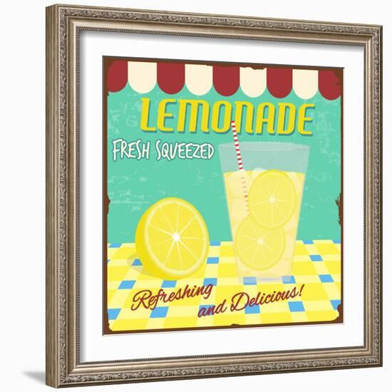 Lemonade Poster-radubalint-Framed Art Print