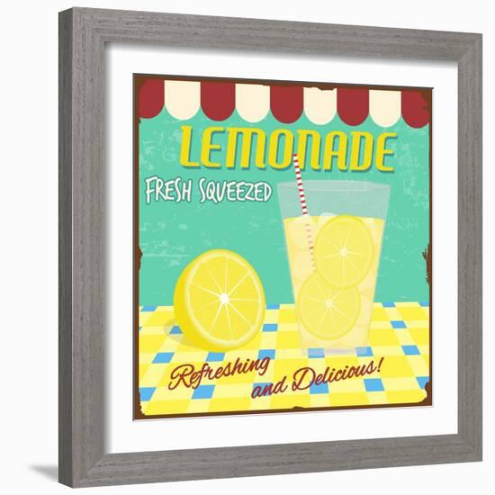 Lemonade Poster-radubalint-Framed Art Print