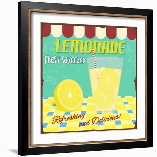 Lemonade Poster-radubalint-Framed Art Print