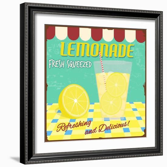 Lemonade Poster-radubalint-Framed Art Print