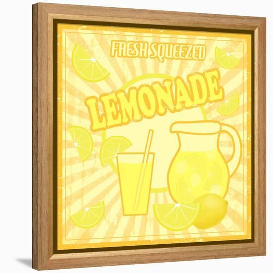 Lemonade Poster-radubalint-Framed Stretched Canvas