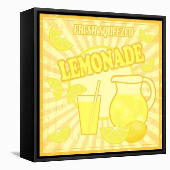 Lemonade Poster-radubalint-Framed Stretched Canvas