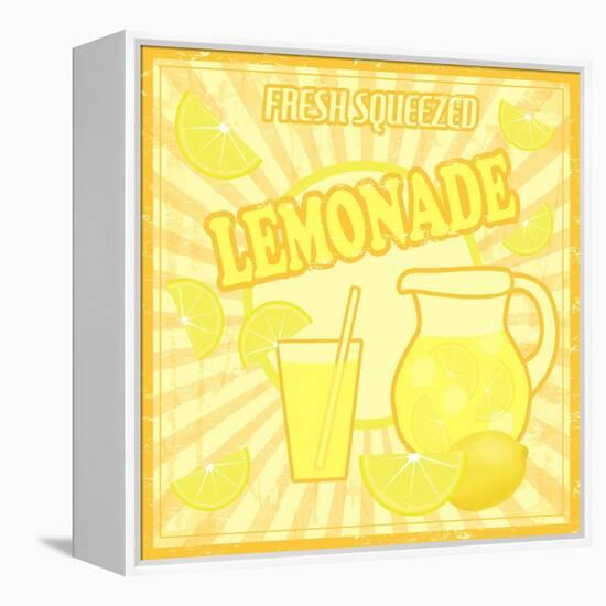 Lemonade Poster-radubalint-Framed Stretched Canvas