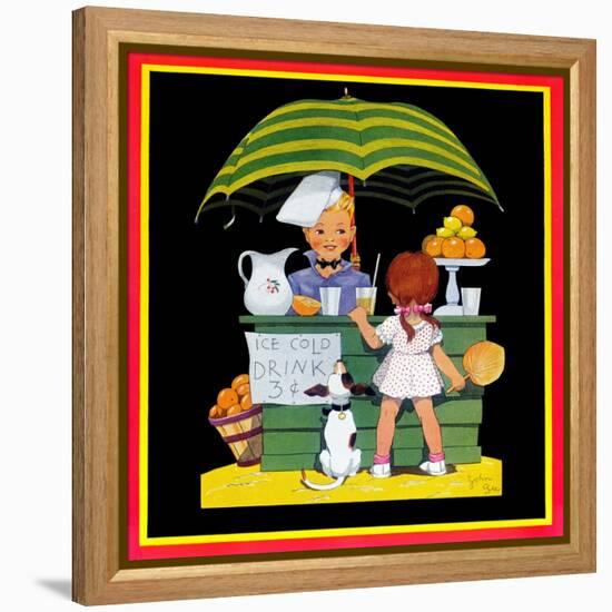 Lemonade Stand - Child Life-John Gee-Framed Premier Image Canvas