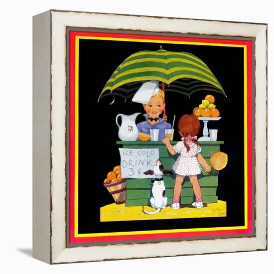 Lemonade Stand - Child Life-John Gee-Framed Premier Image Canvas