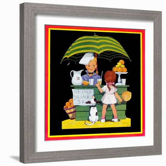 Lemonade Stand - Child Life-John Gee-Framed Giclee Print