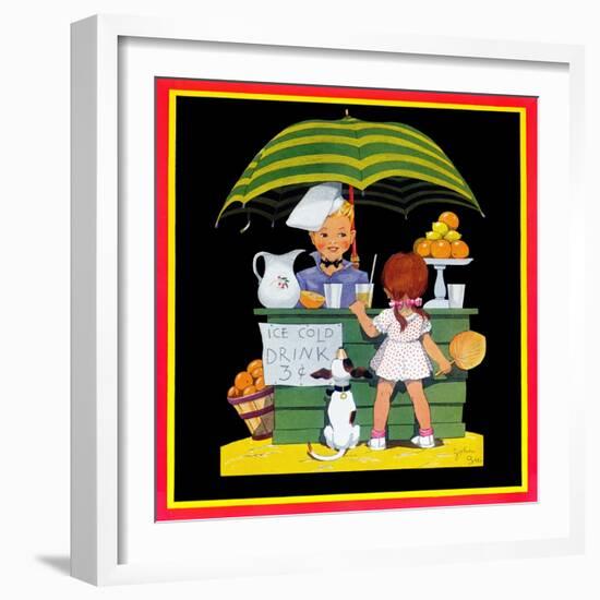 Lemonade Stand - Child Life-John Gee-Framed Giclee Print