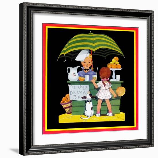 Lemonade Stand - Child Life-John Gee-Framed Giclee Print