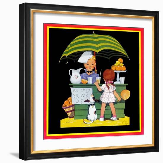 Lemonade Stand - Child Life-John Gee-Framed Giclee Print