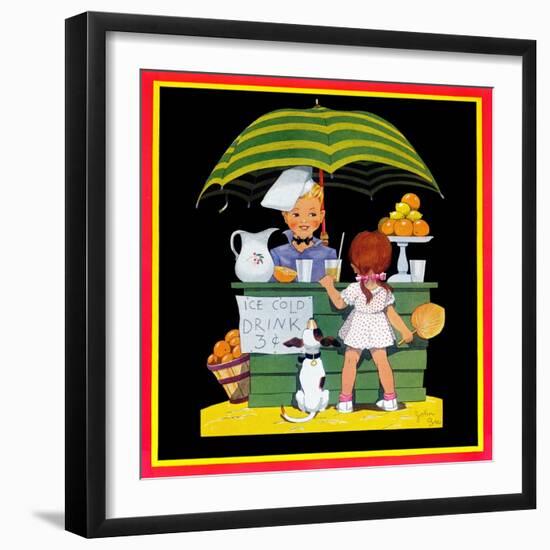 Lemonade Stand - Child Life-John Gee-Framed Premium Giclee Print