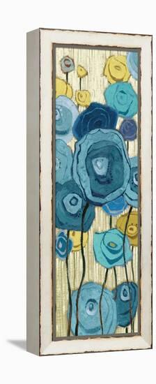 Lemongrass in Blue Panel I-Shirley Novak-Framed Stretched Canvas