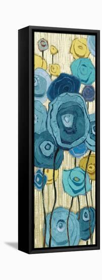 Lemongrass in Blue Panel I-Shirley Novak-Framed Stretched Canvas
