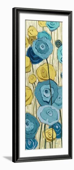 Lemongrass in Blue Panel II-Shirley Novak-Framed Art Print