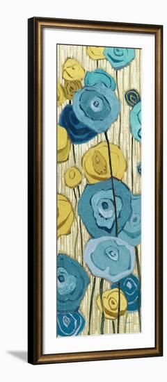 Lemongrass in Blue Panel II-Shirley Novak-Framed Art Print