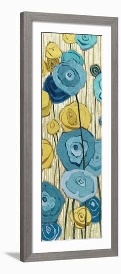 Lemongrass in Blue Panel II-Shirley Novak-Framed Art Print