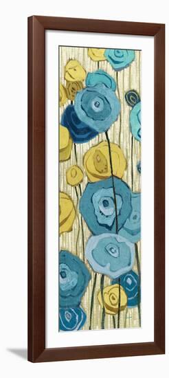 Lemongrass in Blue Panel II-Shirley Novak-Framed Art Print