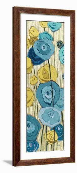 Lemongrass in Blue Panel II-Shirley Novak-Framed Art Print