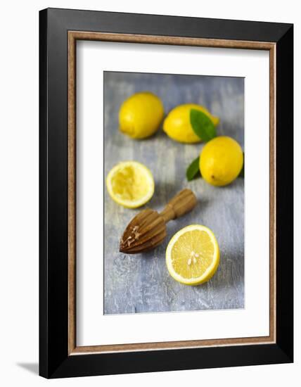 Lemons and Lemon Squeezer-Jana Ihle-Framed Photographic Print