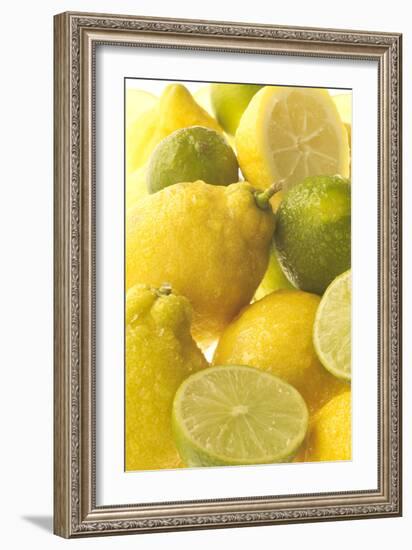 Lemons and Limes Close-Up-null-Framed Photographic Print