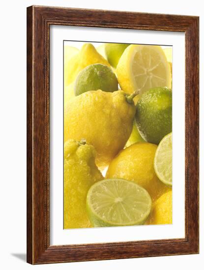 Lemons and Limes Close-Up-null-Framed Photographic Print