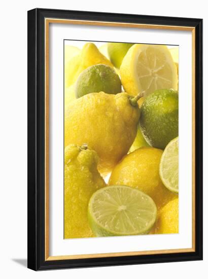 Lemons and Limes Close-Up-null-Framed Photographic Print