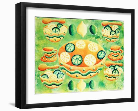 Lemons and Limes with Bowls, 2006-Julie Nicholls-Framed Giclee Print