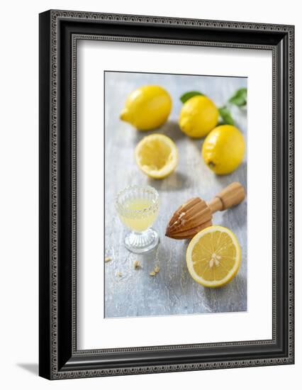 Lemons, Citrus-Press and Juice-Jana Ihle-Framed Photographic Print