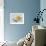 Lemons in Grey Bowl Blue Texture-Pamela Munger-Framed Art Print displayed on a wall