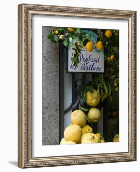 Lemons, Positano, Amalfi Coast, Campania, Italy-Walter Bibikow-Framed Photographic Print