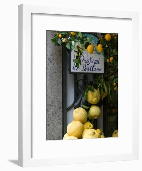 Lemons, Positano, Amalfi Coast, Campania, Italy-Walter Bibikow-Framed Photographic Print