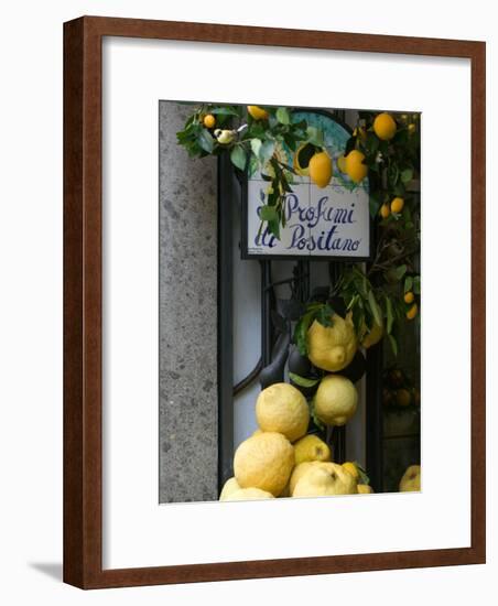 Lemons, Positano, Amalfi Coast, Campania, Italy-Walter Bibikow-Framed Photographic Print