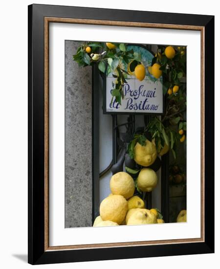 Lemons, Positano, Amalfi Coast, Campania, Italy-Walter Bibikow-Framed Photographic Print