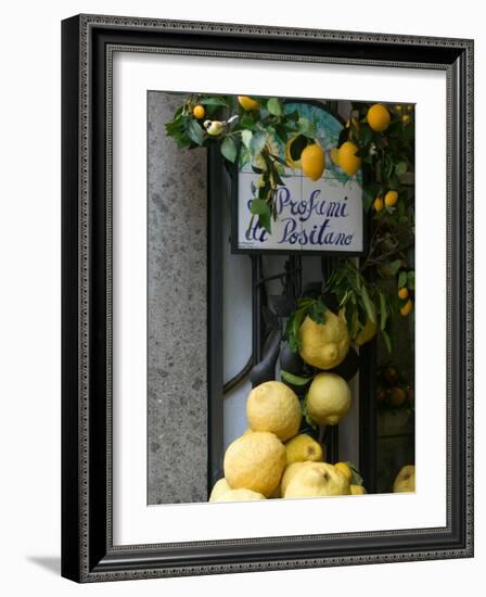 Lemons, Positano, Amalfi Coast, Campania, Italy-Walter Bibikow-Framed Photographic Print