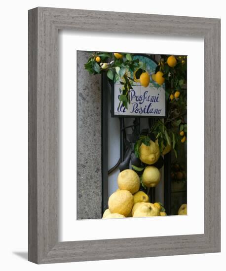 Lemons, Positano, Amalfi Coast, Campania, Italy-Walter Bibikow-Framed Photographic Print