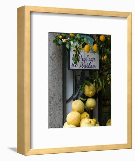 Lemons, Positano, Amalfi Coast, Campania, Italy-Walter Bibikow-Framed Photographic Print